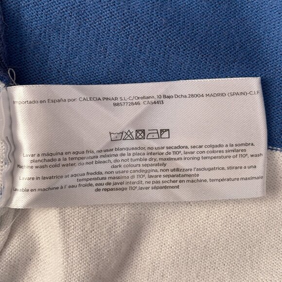 Compania Fantastica Striped Lightweight Cardian with Bow in Blue and White - Picture 8 of 8